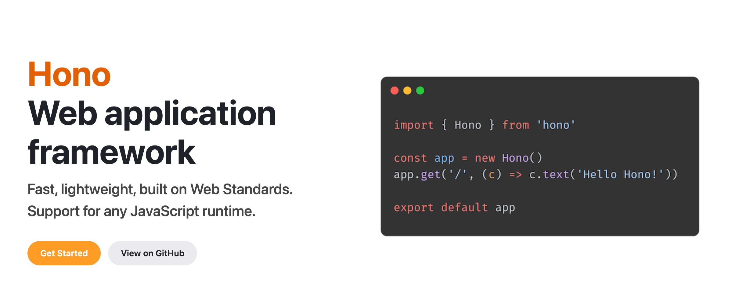 Hono Web application framework